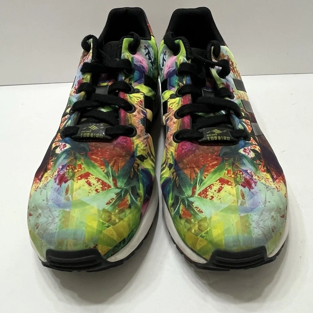 Adidas ZX Flux Summer Floral Multicolor Floral Print Black Stripes Women's 6.5